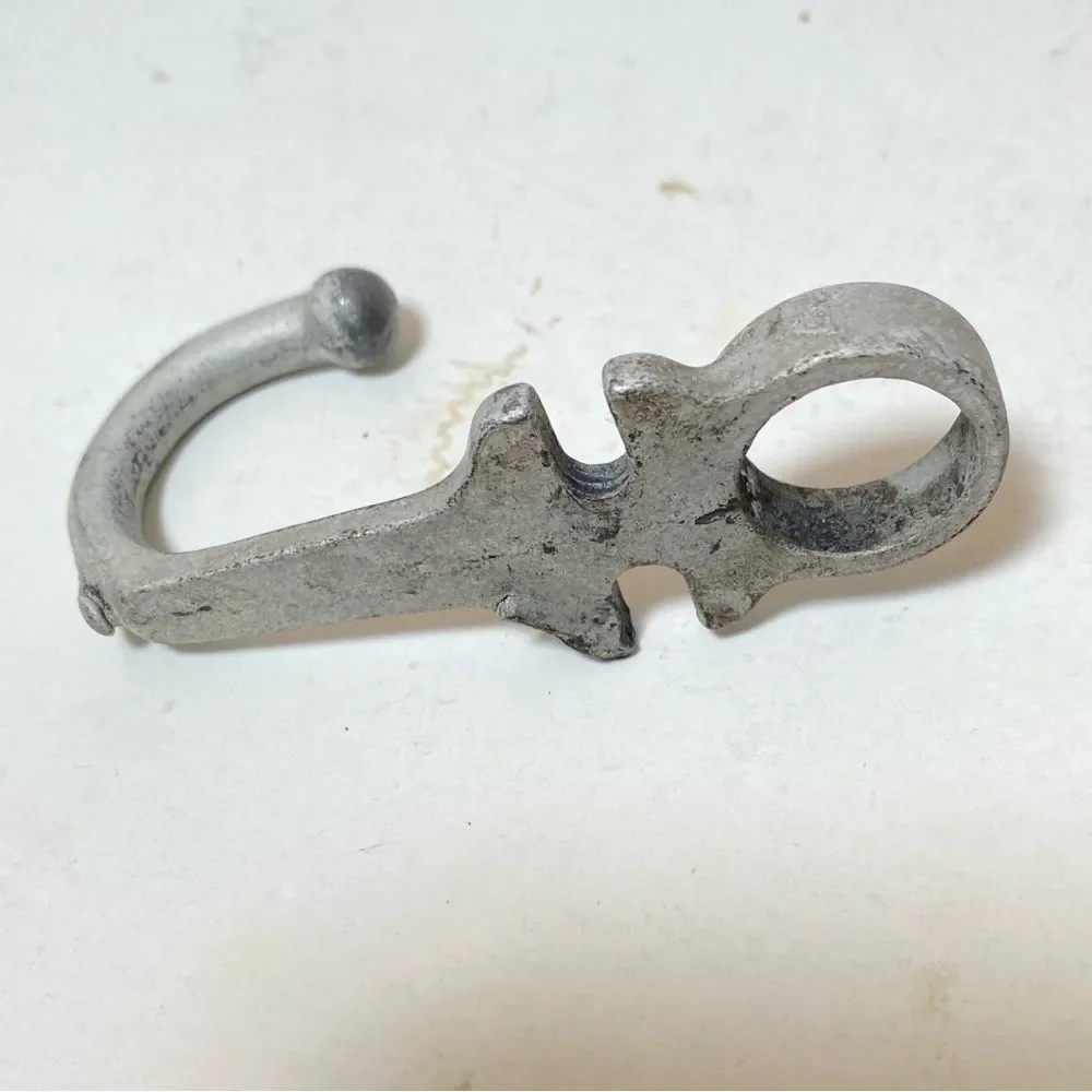 RESTORATIVE HARDWARE 2 ANTIQUE Wrought Iron Farm Style Heavy Duty Hooks Blankets